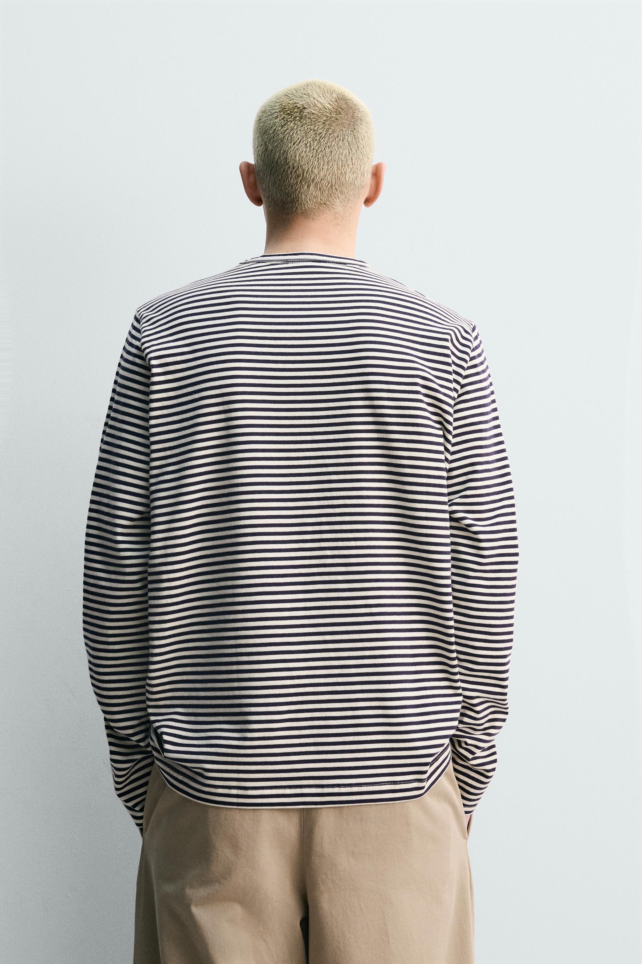 STRIPED JACQUARD T-SHIRT